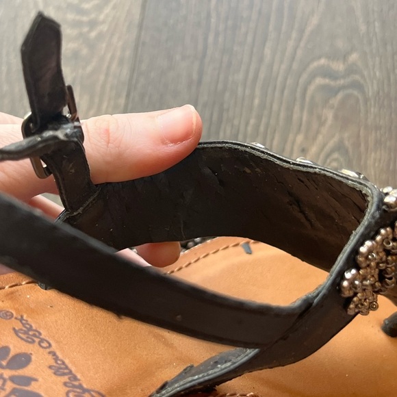 Yellow Box Embellished Wedge Sandals - Picture 7 of 8